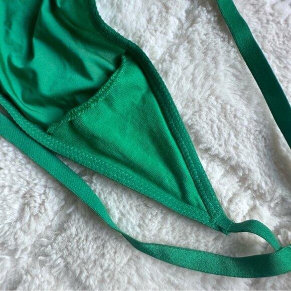 Victoria's Secret | "Deepest Green" V-String Panties | Size Large - Picture 4 of 7